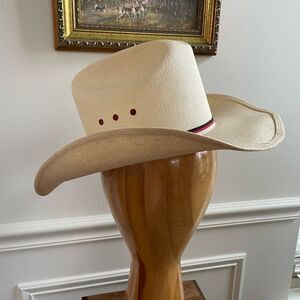Genuine Shantung Straw Cowboy Cowgirl Hat 21” Small